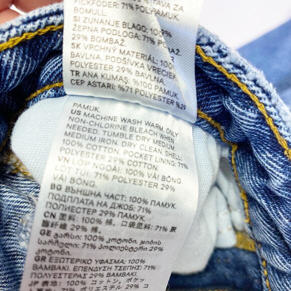 Distressed Jean Skirt H&M Womens Cut Off Blue Denim Size 6 - Picture 8 of 12